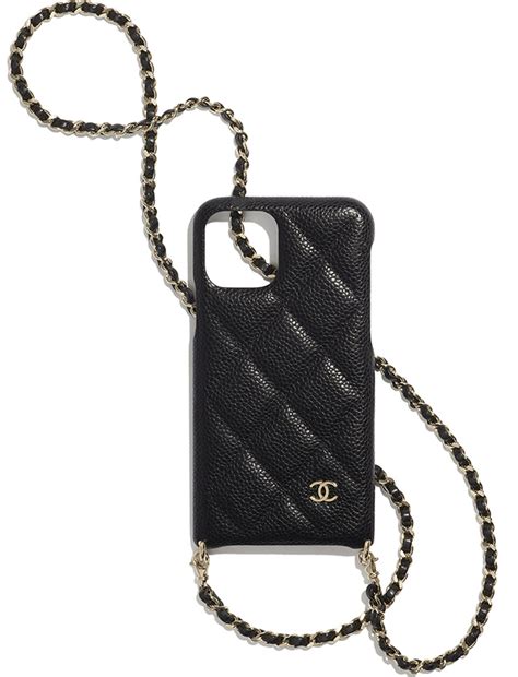 chanel belt phone holder|Chanel iphone case with chain.